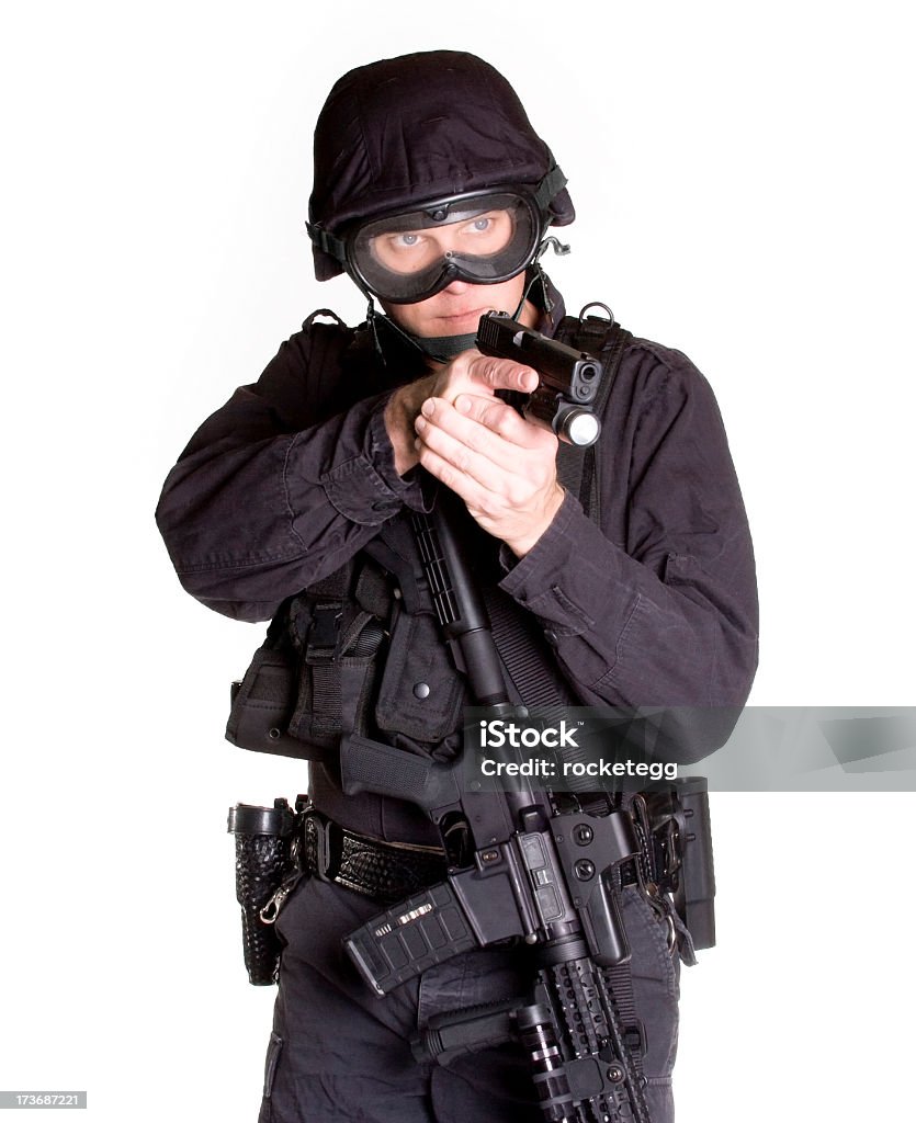 SWAT con arma de mano - Foto de stock de DEA libre de derechos