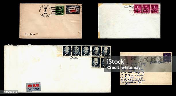 Posta Su Nero - Fotografie stock e altre immagini di 1970-1979 - 1970-1979, Cartolina postale, Stati Uniti d'America
