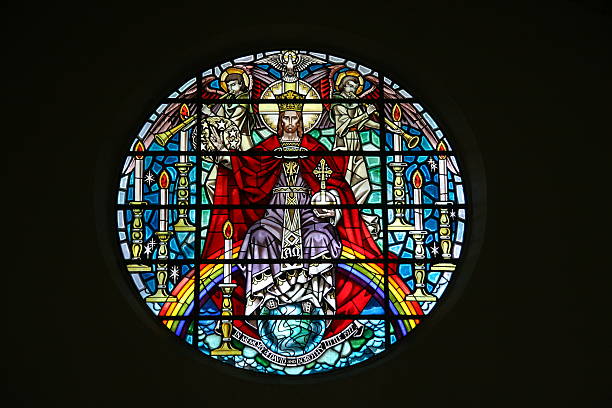 na tronie - spirituality stained glass art glass zdjęcia i obrazy z banku zdjęć