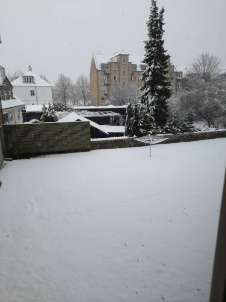 istock Back garden in Randers - Denmark covered in fresh snow 1736891521