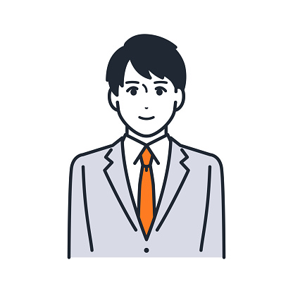 Vector illustration material of male student simple avatar icon