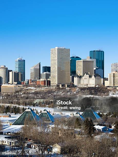 Zima Edmonton - zdjęcia stockowe i więcej obrazów Alberta - Alberta, Bez ludzi, Biurowiec