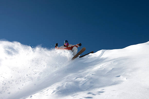 스키타기 조치 - skiing powder snow snow telluride 뉴스 사진 이미지