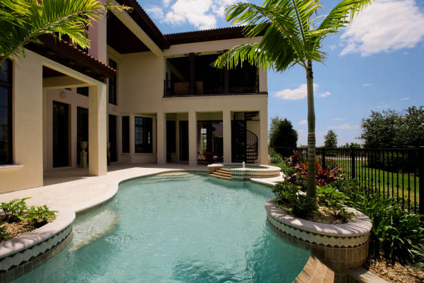 istock New custom home pool and spa outdoors tropical private paradise 173689831