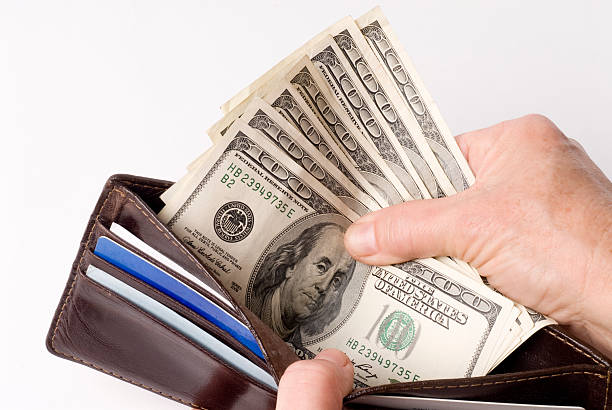 Money in wallet.