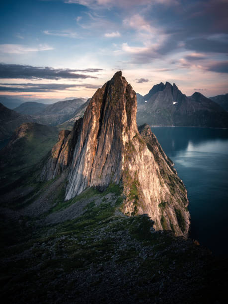 istock Segla mountain peak at sunset in Senja, Norway 1736910030