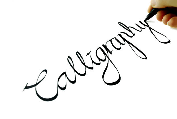 Hand written text Calligraphy with marker.