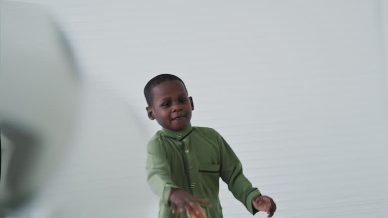 African boy with football