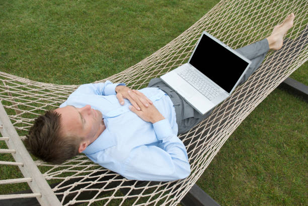 istock Hammock Laptop Daydream 173691963