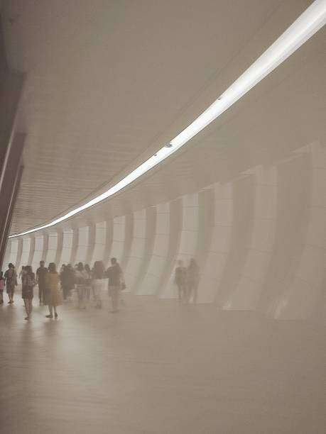 istock Beautiful indoor glass window reflection at the tunnel 1736921654