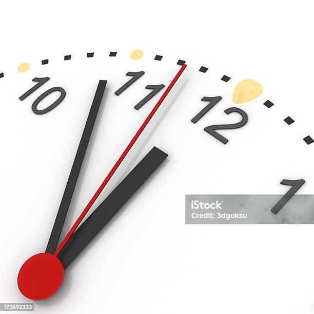 Clock 12 Oclock Stock Photo - Download Image Now - 12 O'Clock, Black Color, Clock
