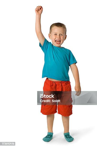 Ganador Animando Boy Foto de stock y más banco de imágenes de Niño - Niño, Niños, Recortable