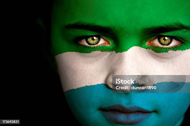 Sierra Leone Flag Boy Stock Photo - Download Image Now - Sierra Leone, Boys, Child