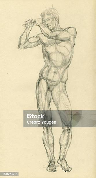 The Nudity Model Stock Illustration - Download Image Now - Naked, Nudist, Painting - Art Product
