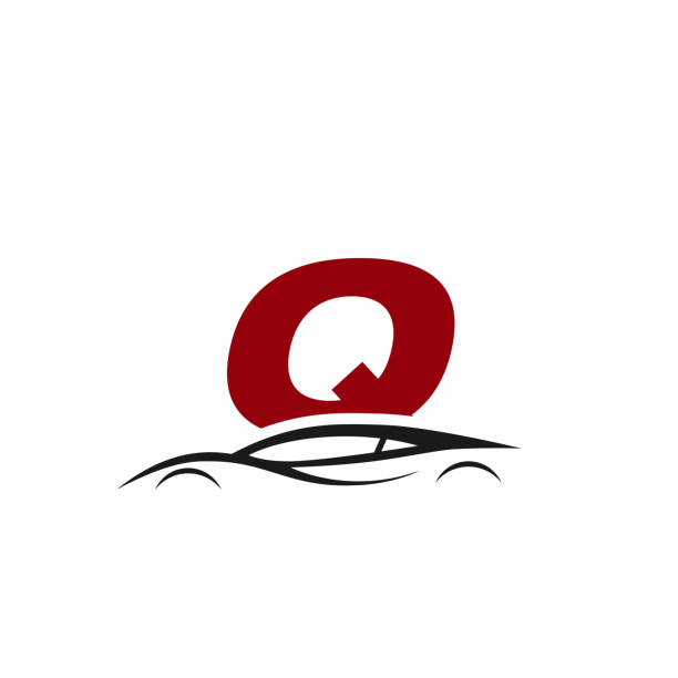 illustrations, cliparts, dessins animés et icônes de logo de la lettre q avec voiture - car symbol engine stability