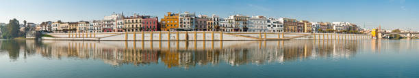 sevilla riverside villa vista - seville water spain european culture stock-fotos und bilder