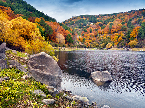 Pajarero reservoir in the Sierra de Gredos. Santa Maria de Tietar. Avila.