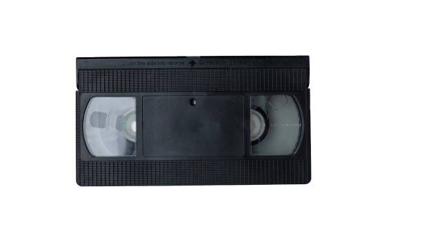 istock Old VHS videotape, on white background. Isolated. Obverse. 1736940110