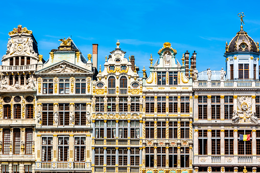 Old decorated houses in Brussels