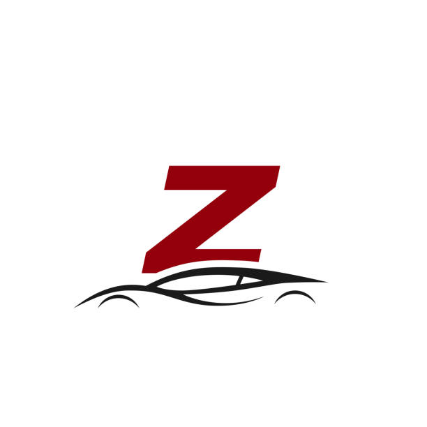 ilustrações de stock, clip art, desenhos animados e ícones de letter z logo with car - car symbol engine stability