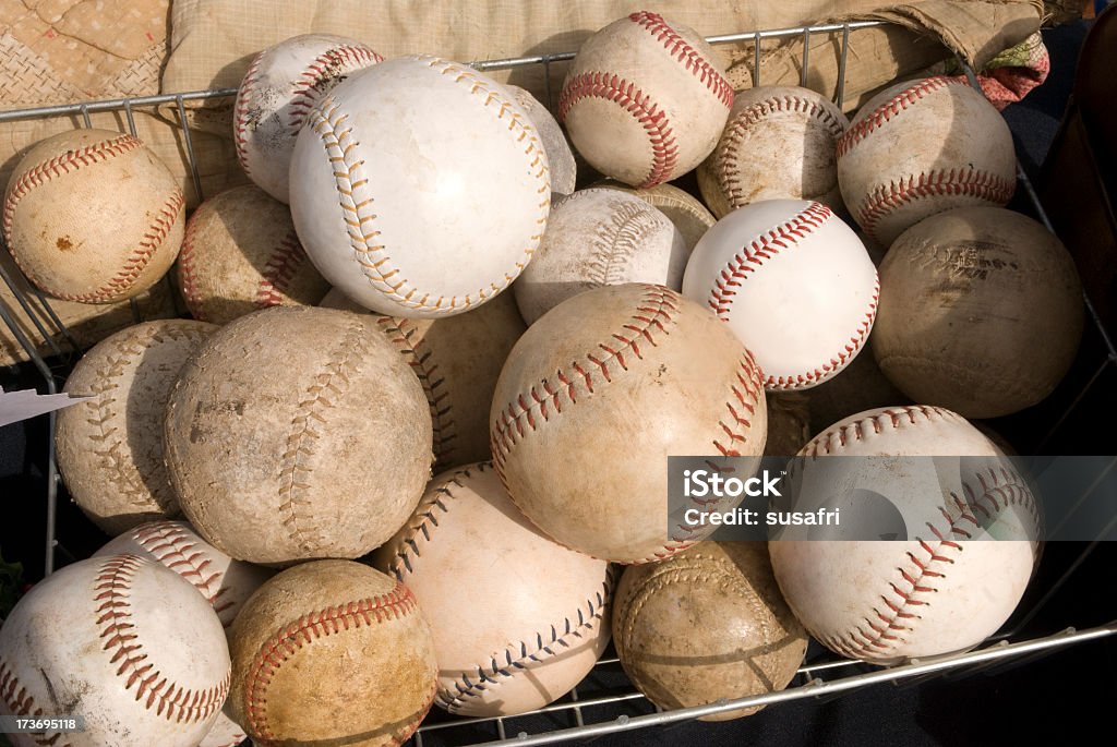 Винтажный baseballs - Стоковые фото Антиквариат роялти-фри