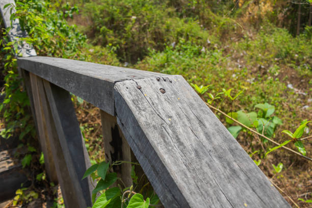 wood is starting to rot slightly because it has not been maintained
