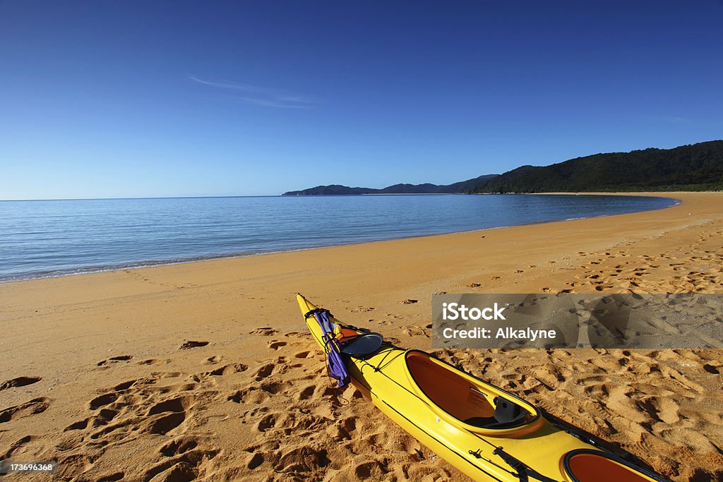 Caiaque na praia (XXXL - Royalty-free Nova Zelândia Foto de stock