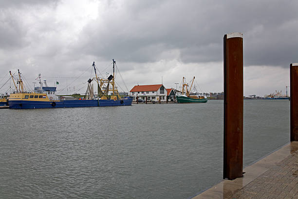 A storm passing over Oudeschild in Texel.
