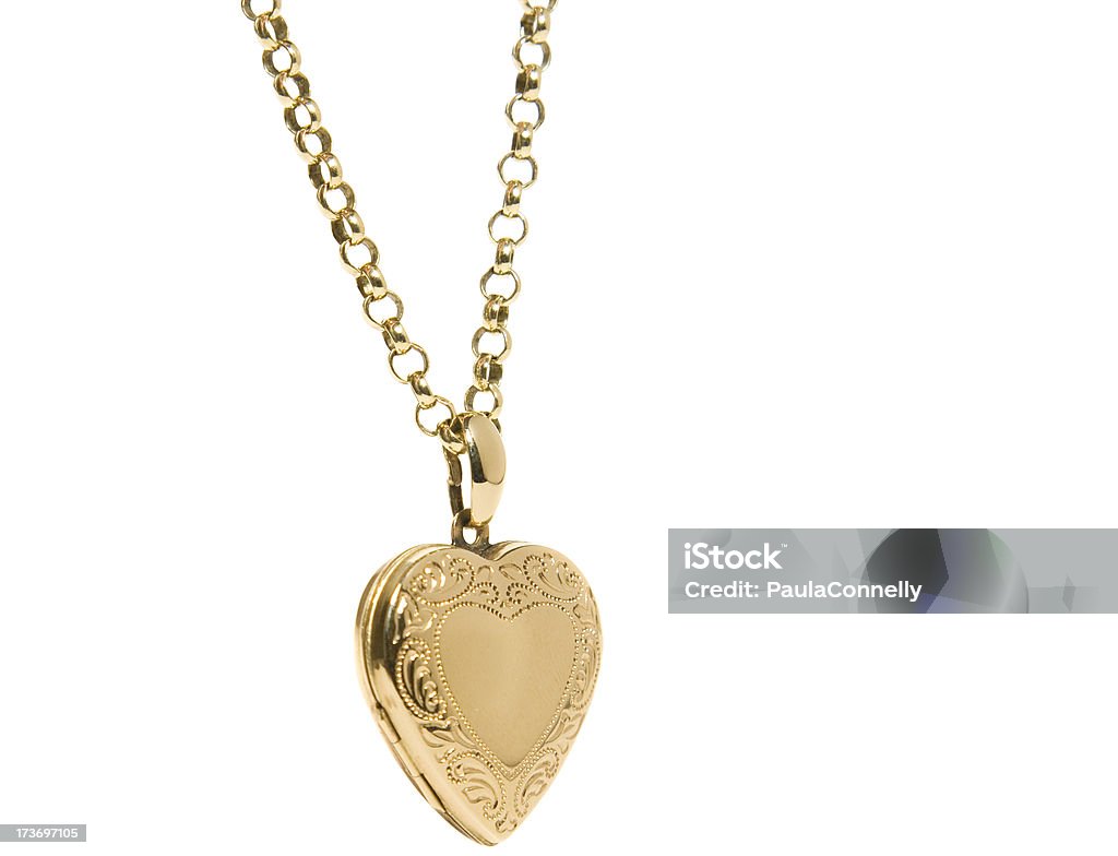 Медальон в форме сердца - Стоковые фото Ожерелье роялти-фри