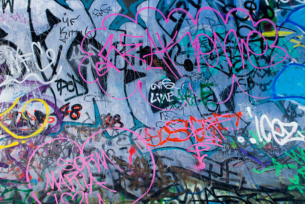 Graffiti wall stock photo