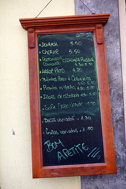 istock Portuguese Menu in Lisbon Portugal 173698937