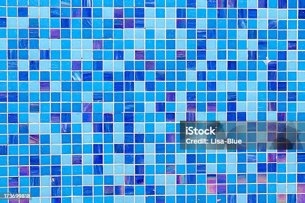 De La Pared Grunge Textura Azul Mosaico Patrón De Fondo Foto de stock y más banco de imágenes de Abstracto