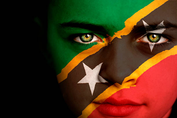 istock Saint Kitts and Nevis flag boy 173699948