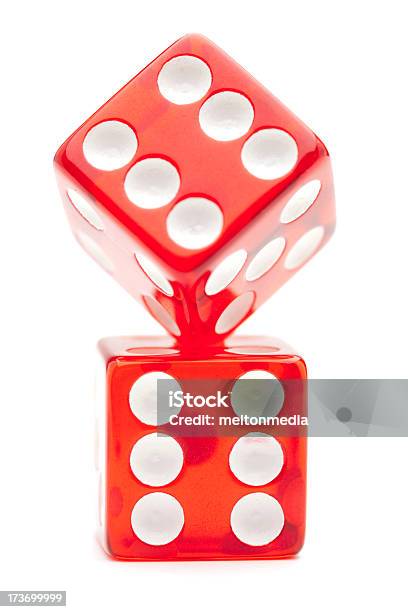 Pair Of Sixes Stock Photo - Download Image Now - Dice, Cut Out, Gambling