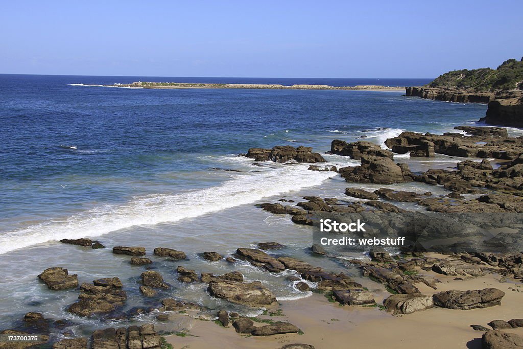 Grutas de praia, de Newcastle na Austrália - Royalty-free Areia Foto de stock