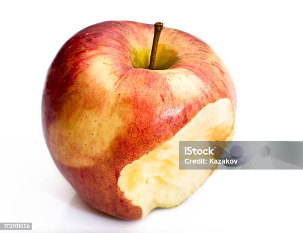 Bitten Apple Stock Photo - Download Image Now - Apple - Fruit, Brightly Lit, Close-up