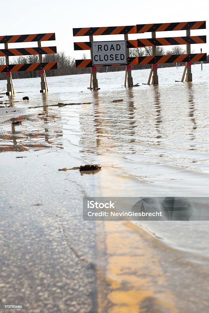 Estrada inundada - Royalty-free Enchente Foto de stock
