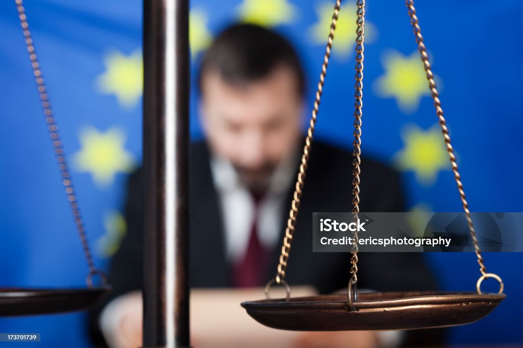 유럽 연합 변호사 - 로열티 프리 균형 스톡 사진