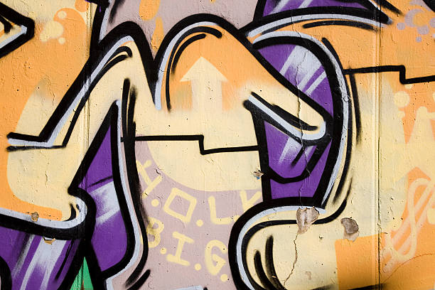 istock Graffiti: vandalism or urban art. Series 173702627
