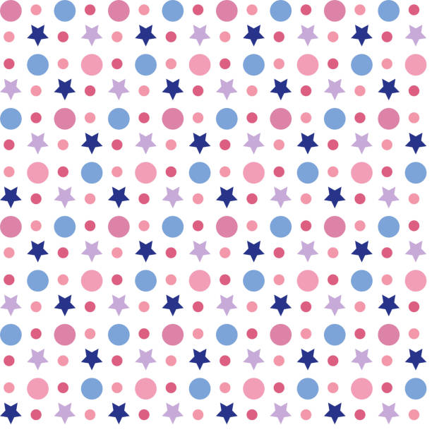 illustrations, cliparts, dessins animés et icônes de délicat motif à pois, une combinaison de rose et de bleu. - meat