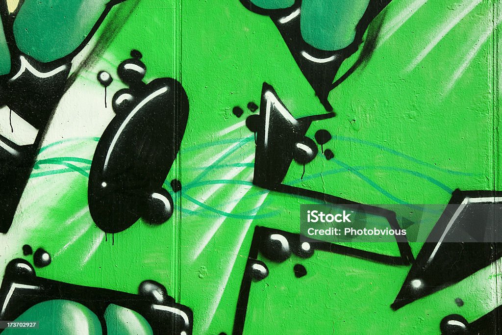 Graffiti: vandalism or urban art. Series I select a detail of graffiti. I like some forms and color combinations____________________________ Street Art Stock Photo