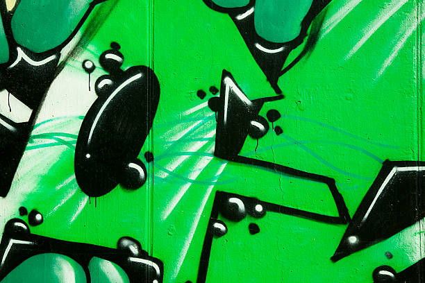 Graffiti: vandalism or urban art. Series I select a detail of graffiti. I like some forms and color combinations____________________________ street art mural stock pictures, royalty-free photos & images