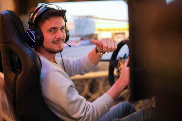 istock Car Racing Steering Game Simulator, Gamer, Esports 1737033254