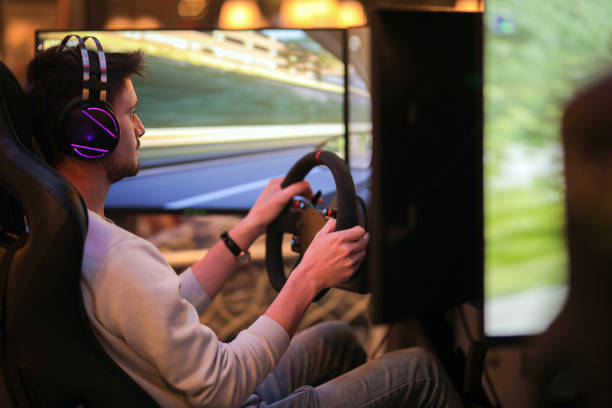 istock Car Racing Steering Game Simulator, Gamer, Esports 1737035891