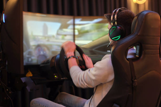 istock Car Racing Steering Game Simulator, Gamer, Esports 1737036448