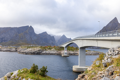 Northern Norway, shot in autumn \nHamnøy village in the Lofoten Islands