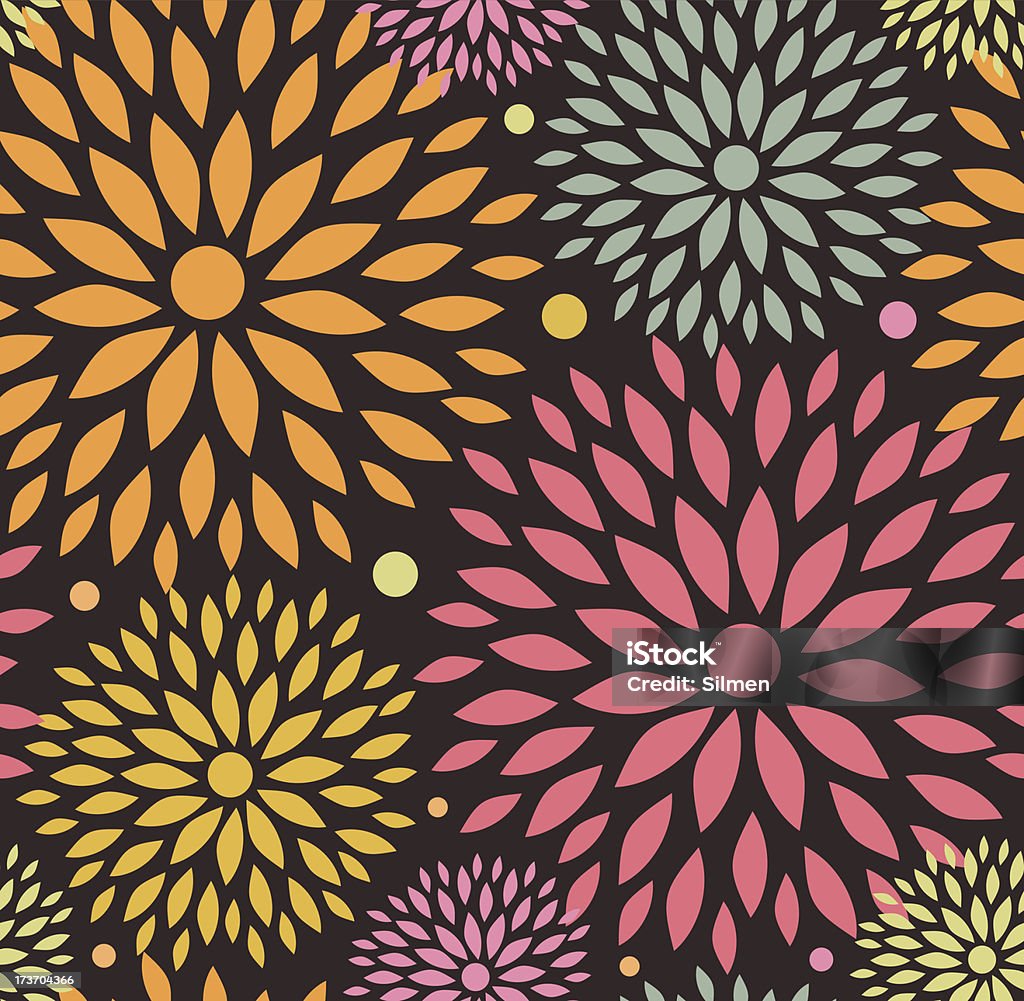 Bonito fundo com flores decorativas - Royalty-free Abstrato arte vetorial