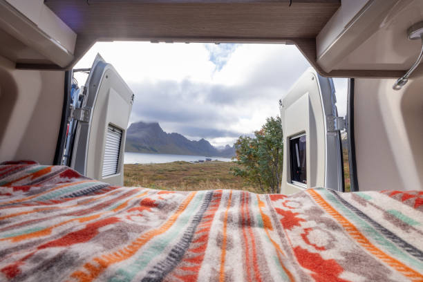 istock POV from the inside of a camper van looking out at nature 1737046312