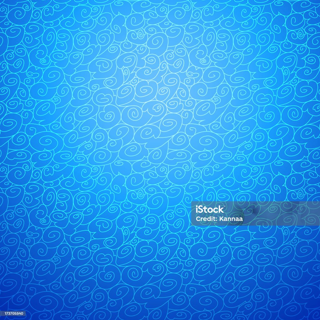 Welle nahtlose Ornament-Hintergrund in Blau Farbe option - Lizenzfrei Abstrakt Vektorgrafik