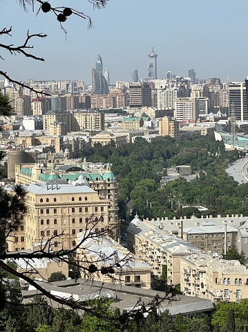 Baku cityscape from above